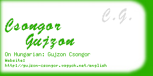 csongor gujzon business card